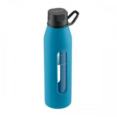 Glass Water Bottle 20oz Blue