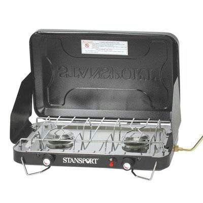 2 Burner Stove with Drip Pan