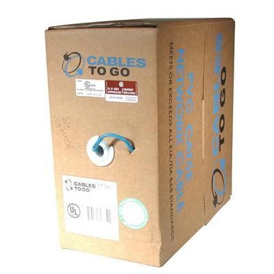 1000' Cat5 Utp Pvc Cable Blue