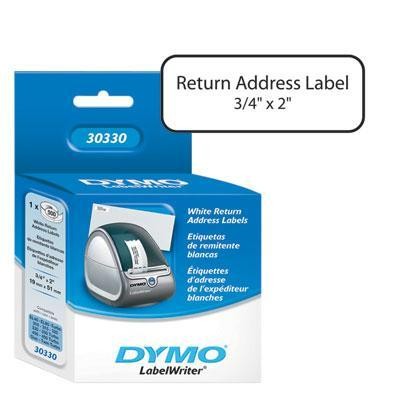 White Return Address Label 3/4