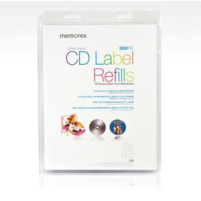 CD/DVD White Matte Labels- 300