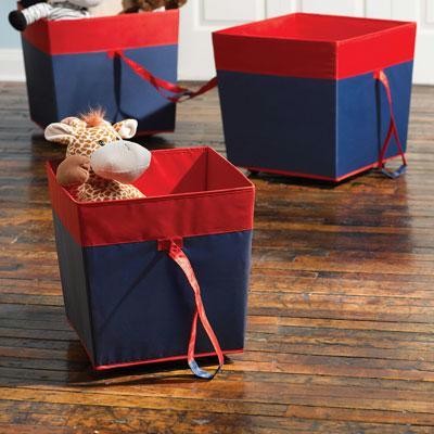 Med Wheeled Toy Storage Navy