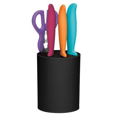 Fw 5pc Block Knife Set Black