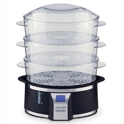 WB Prog Steamer13qt3Tier SSBlk