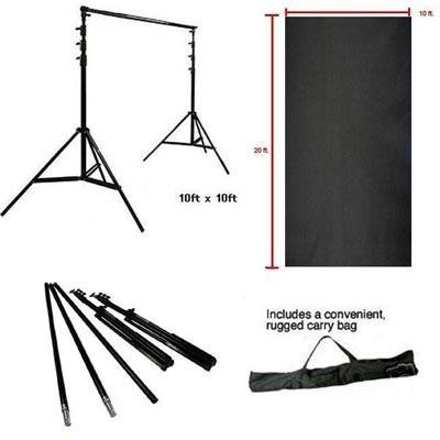 10 Ft Backdrop Supp Stand Blk