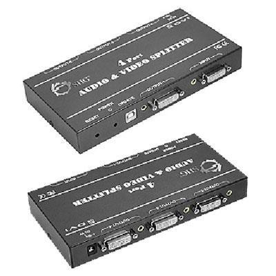 1X4 DVI & Audio Splitter