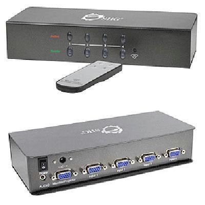 4x1 Vga & Audio Switch With Ir