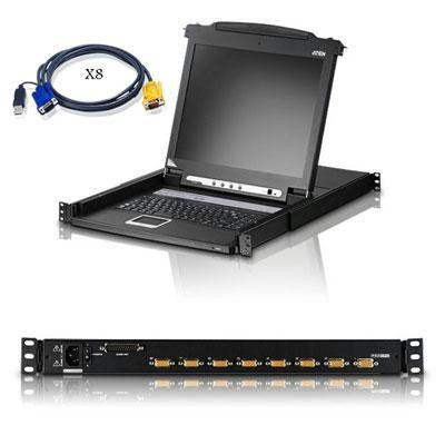 8-port LCD KVM w&#47; 8-USB KVM Ca