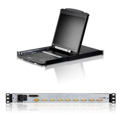 8-port 19" Dual Rail Lcd Kvm