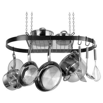 Black Oval Pot Rack