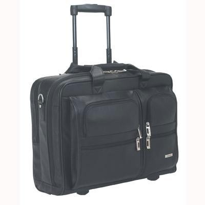 15.4" Leather Rolling Case Blk