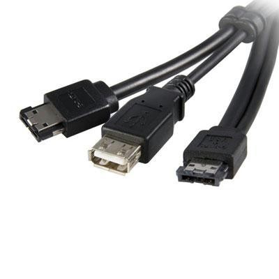 3\' eSATA M/M & USB A F