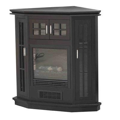 Electric Corner Fireplace Blk