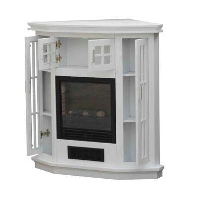 Electric Corner Fireplace Wht