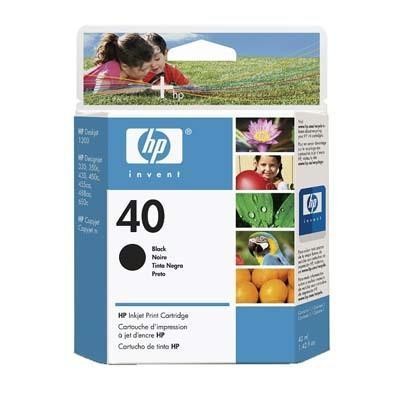 Hp40 Black Cartridge Designjet