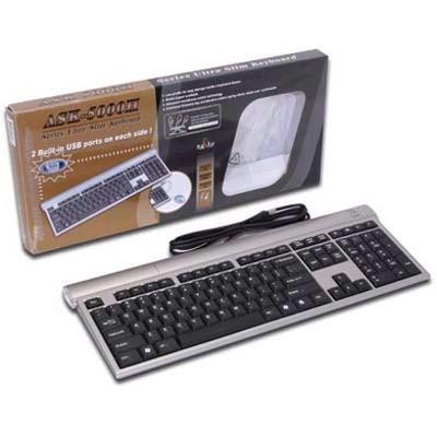UltraSlim KYBD USB w&#47;2 USB hub