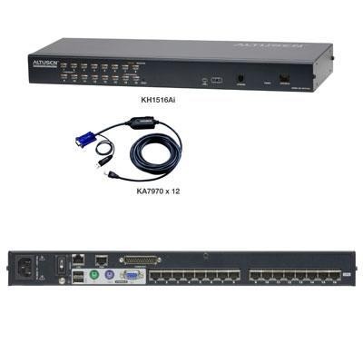 16 Port Cat-5 KVM Kit