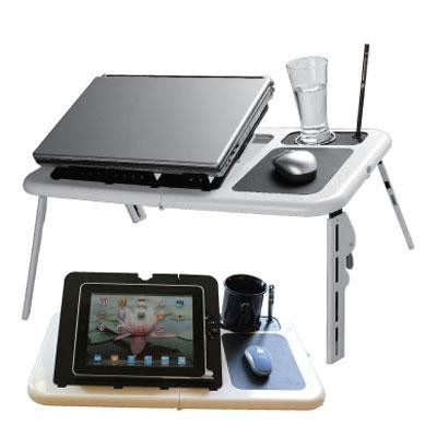 Laptop Table W&#47;fan Wh/bl