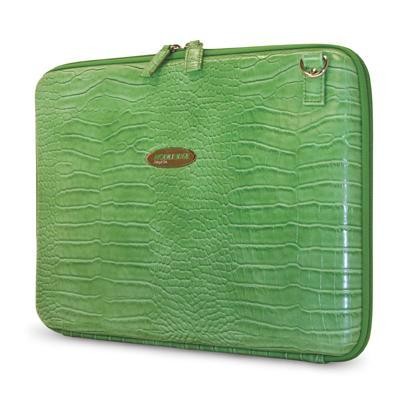 Faux Croc Portfolio Green