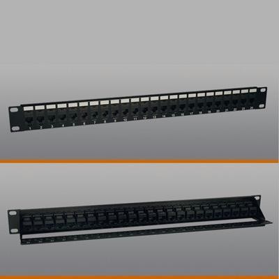 Cat5e Feed Thru Patchpanel 24p