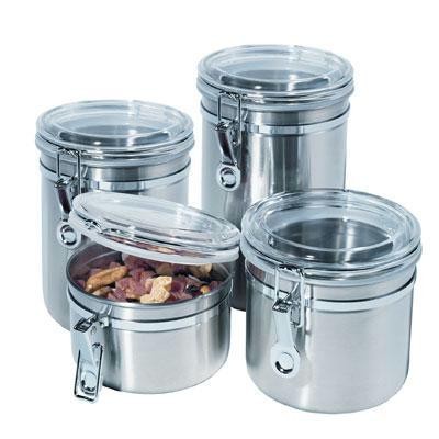 4 Pc Ss Canister Set