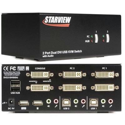 2-port Dual Dvi Usb Kvm Switch