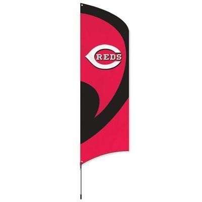 Reds Tall Team Flag W Pole