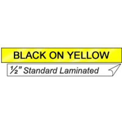 Black On Yellow 1/2" Tape