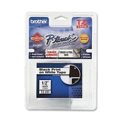 Black On White 1/2" Tape