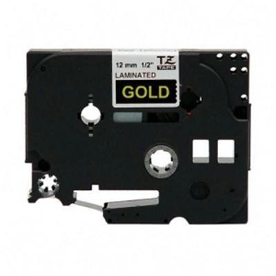 Gold On Black 1/2" Tape