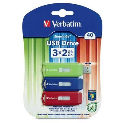 2gb Usb Drive 3pk Assorted