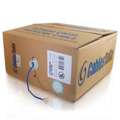 100' Cat5e Plenum Cable Blue