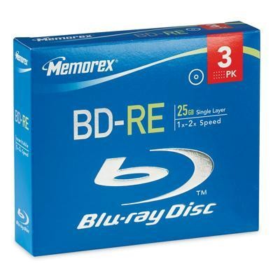 BD-RE 25GB 4x 3Pk Jewel Case