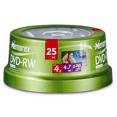 DVD-RW 4.7GB 25 Pack Spindle