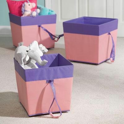 Med Wheeled Toy Storage Purple