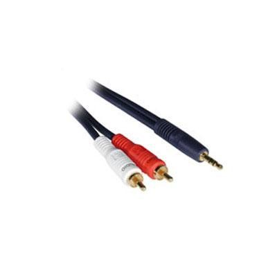 25' 3.5mm M to Dual RCA M Cble