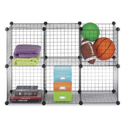 Wire Storage Cubes Set 6 Black