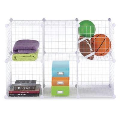 Wire Storage Cubes Set 6 White