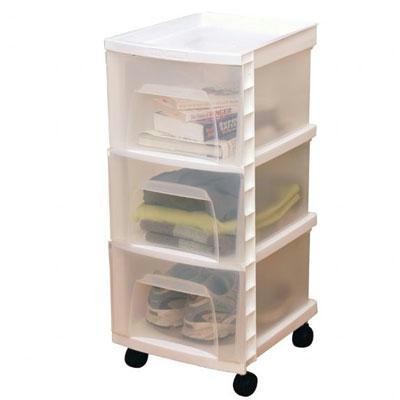 Three Drawer Cart White