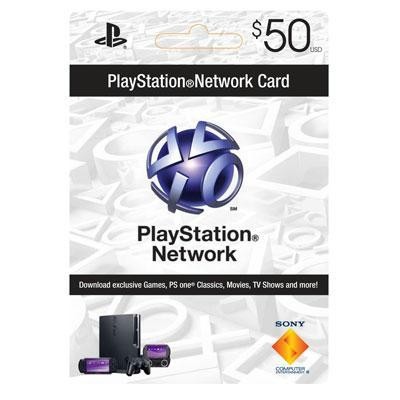 PSN 50 dollar live card