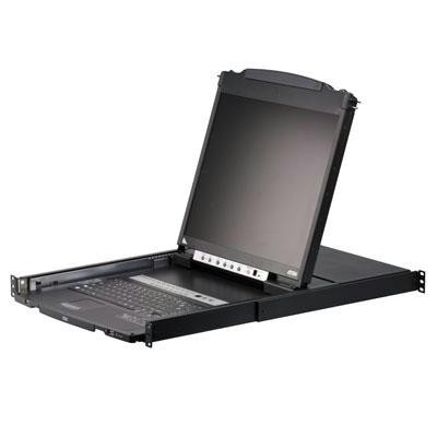 8-port 19" Dual Rail Lcd Kvm