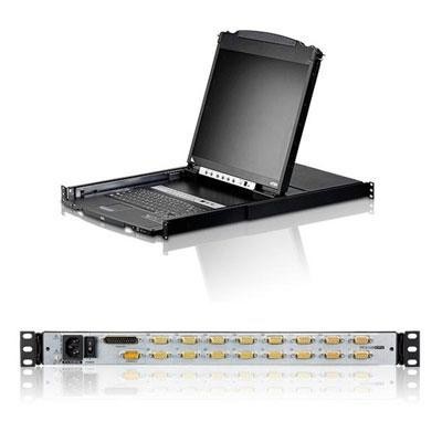 16-Port 19\" Dual Rail LCD KVM