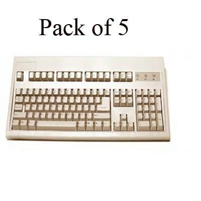 Beige PS2 Keyboard RoHS 5-Pack