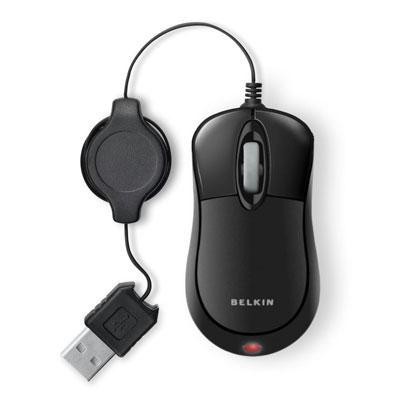 Mobile Retractable Mouse Black