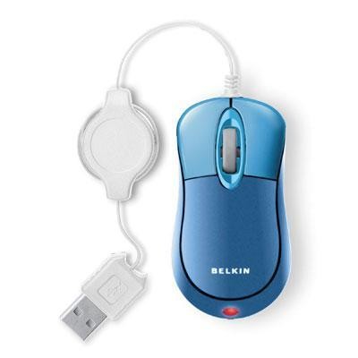 Mobile Retractable Mouse Blue