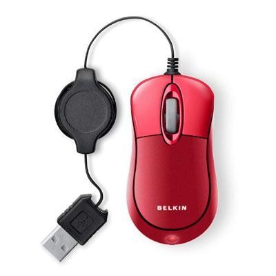 Mobile Retractable Mouse Red