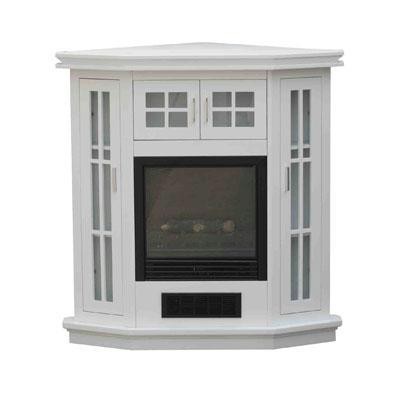 Electric Corner Fireplace Wht