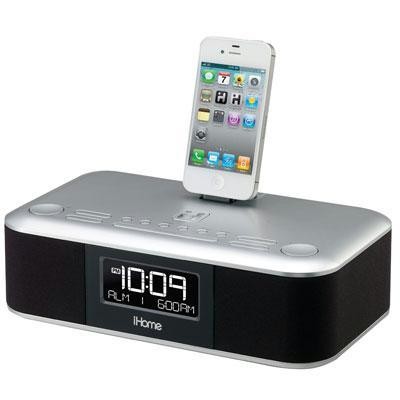 Silver Dual Alarm With Fm Ipod