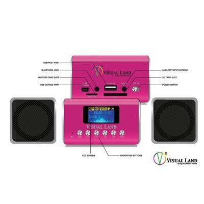 MP3 Mini Boombox Pink