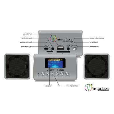 MP3 Mini Boombox Silver